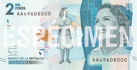 Нова банкнота Колумбії номіналом 2000 песо (B993a) повідомляється про випуск 29 листопада 2016 р.