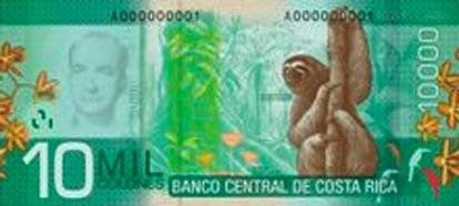 Kostaryka prezentuje nowy projekt banknotu