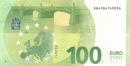 Затверджено нові банкноти Європейського валютного союзу номіналом 100 та 200 євро (B112a та B113a)