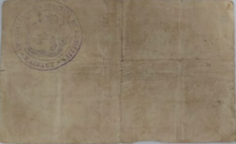 Реверс банкноты 2 franki (Belgia) 1914