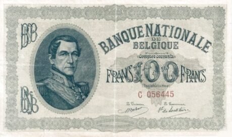 Аверс банкноты 100 франков (Бельгия) 1914 года