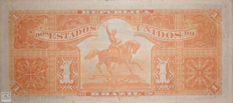 Реверс банкноты 1 milreis Thesouro Nacional (Brazylia) 1918