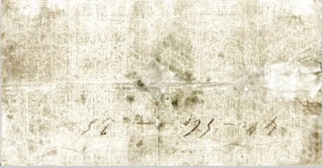 Реверс банкноты 5 milreis Thesouro Nacional (Brazylia) 1843