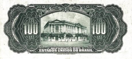 Реверс банкноты 100 milreis Caixa de Estabilação (Brazylia) 1927