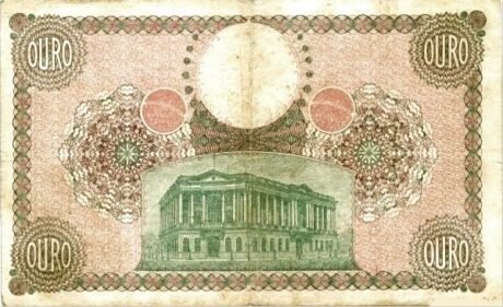 Реверс банкноты 500 мильрейс Caixa de Conversão (Бразилия) 1909 года