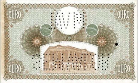 Реверс банкноты 1 миллион рейс Caixa de Conversão (Бразилия) 1911 года