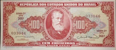 Аверс банкноты 100 Cruzeiros (Brazylia) 1963