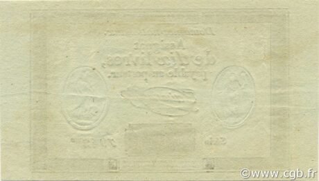 Реверс банкноты 10 funtów (Francja) 1791