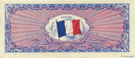 Реверс банкноты 50 франков - Военная валюта союзников (Франция) 1944 года