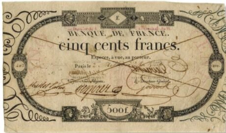 Аверс банкноты 500 франков (Франция) 1799 года