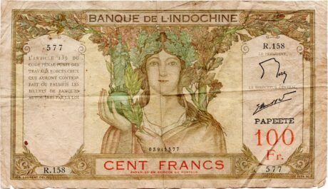 Аверс банкноты 100 франков (Франция) 1937 года