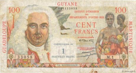 Аверс банкноты 1 франк 