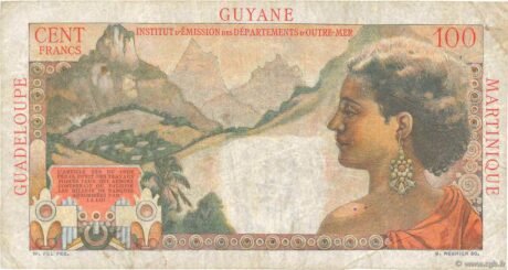 Реверс банкноты 1 франк 