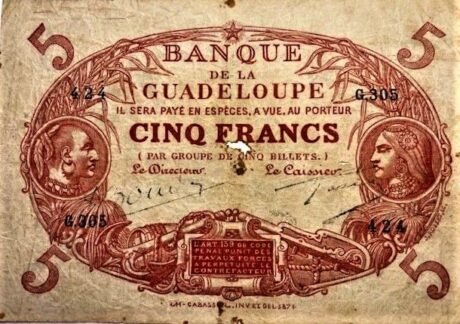 Аверс банкноты 5 франков (Франция) 1928 года