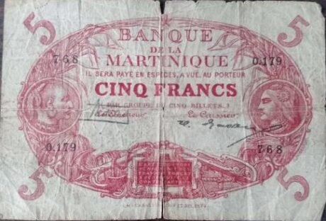 Аверс банкноты 5 франков (Франция) 1903 года