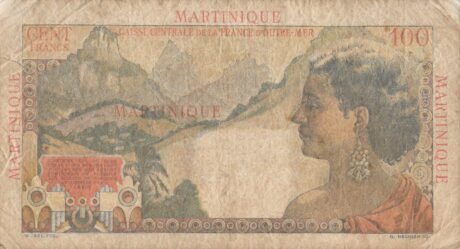 Реверс банкноты 100 франков (Франция) 1947 года