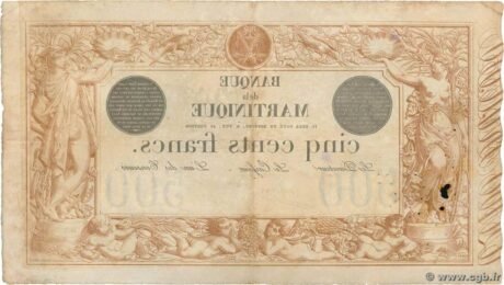 Реверс банкноты 500 франков (Франция) 1905 года