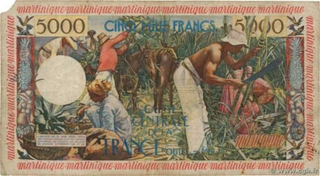 Реверс банкноты 5000 франков (Франция) 1960 года