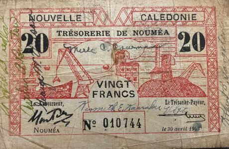 Аверс банкноты 20 франков (Франция) 1943 года