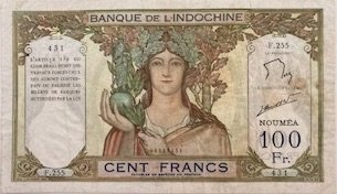 Аверс банкноты 100 франков (Франция) 1937 года