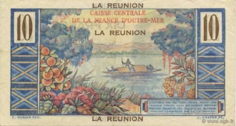 Реверс банкноты 10 franków (Francja) 1947