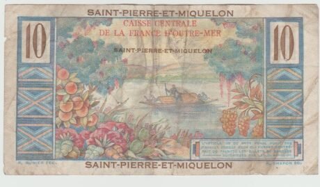 Реверс банкноты 10 franków (Francja) 1950