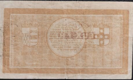 Реверс банкноты 2 франка - Виль де Рубе и де Туркуэн (Франция) 1917 года