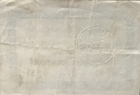 Реверс банкноты 50 centymów - Bethune Mining Company (Francja) 1917