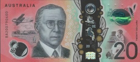 Підтверджено новий підпис/дата Австралії (2020 р.), 20-доларова банкнота (B232c)
