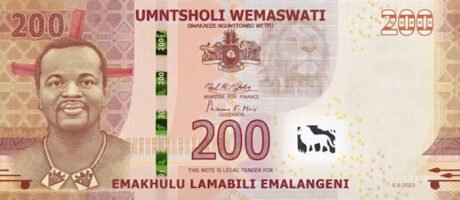 Повідомляється, що нова банкнота eSwatini номіналом 200 лілангенів (B105a) випущена 08.09.2023.