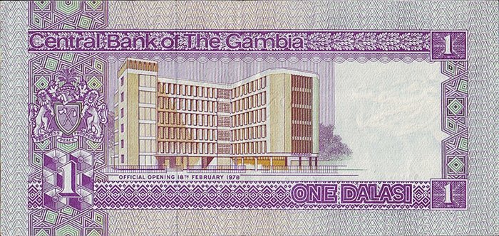 Реверс банкноты 1 Даласи 