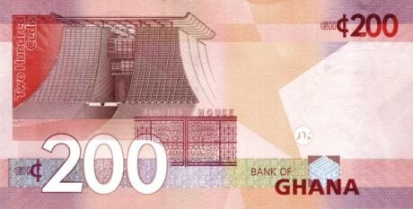 Реверс банкноты 200 седи (Гана) 2019 года