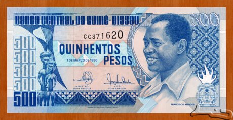 Аверс банкноты 500 песо (Гвинея-Бисау) 1990 года