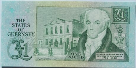 Реверс банкноты 1 фунт (Гернси) 1980 года
