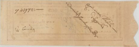 Реверс банкноты 5 фениксов (Греция) 1831 года