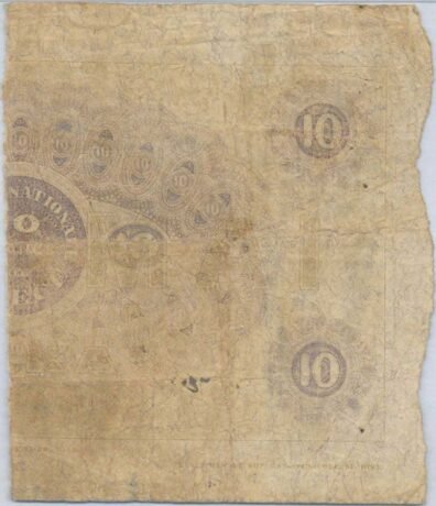 Реверс банкноты 5 драхм, половина 10 драхм (Греция) 1885 года