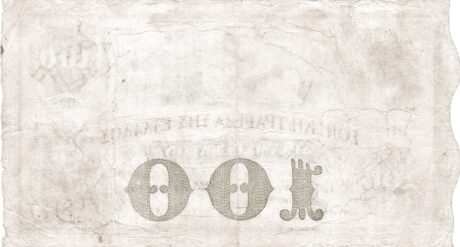 Реверс банкноты 100 драхм (Греция) 1867 года