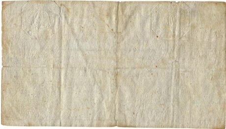 Реверс банкноты 1 rigsdaler z tekstem antyfałszerskim (Dania) 1788