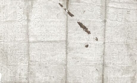 Реверс банкноты 10 ригсдалеров с текстом против подделок (Дания) 1778 года