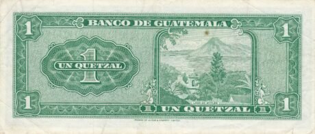 Аверс банкноты 1 quetzal (Gwatemala) 1959