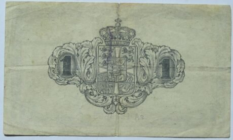Реверс банкноты 1 крона (Дания) 1916 года