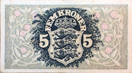 Реверс банкноты 5 koron (Dania) 1931