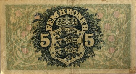 Реверс банкноты 5 крон (Дания) 1937 года