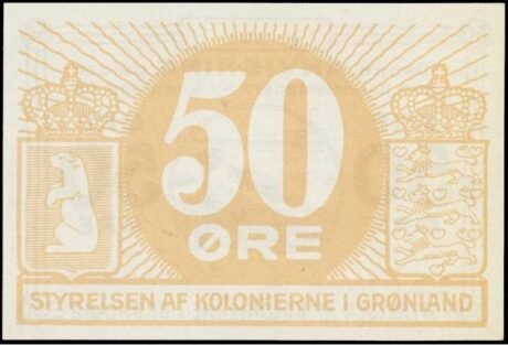 Реверс банкноты 50 эре (Дания) 1913 года