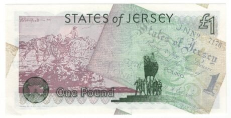 Реверс банкноты 1 фунт (Джерси) 1995 года