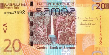 Аверс банкноты 20 тала (Западное Самоа) 2008 года