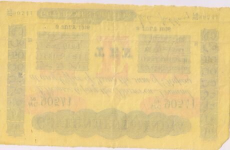 Реверс банкноты 10 рупий 3-й выпуск (Индия) 1910 года