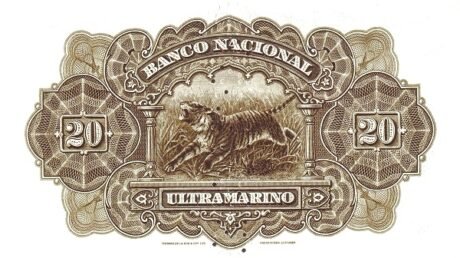 Реверс банкноты 20 рупий (Индия) 1924 года