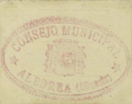 Реверс банкноты 25 centymów Alborea (Hiszpania)