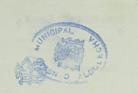 Реверс банкноты 1 песета Альколеча (Испания)